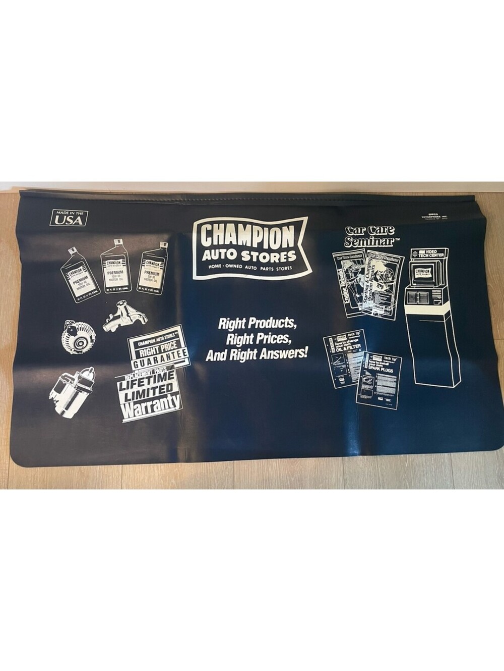 Vintage Champion Auto Parts Fender Cover Automotive